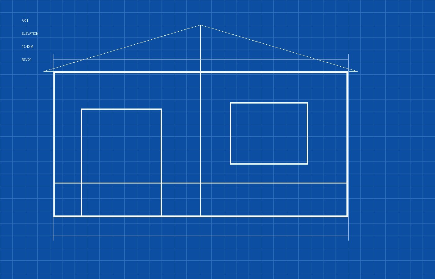 Architectural home planning workspace with technical drawings